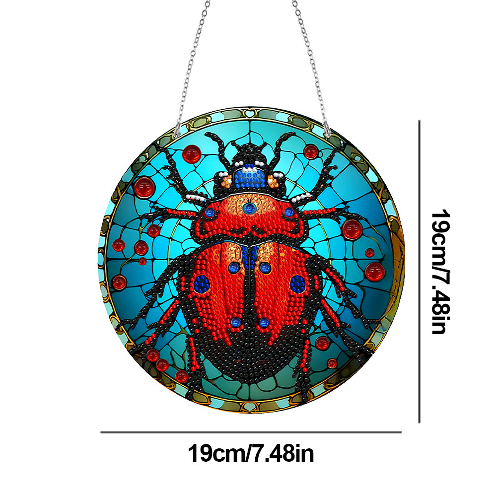 Suncatcher Double Sided Diamond Painting Hanging Decor (Beetle)