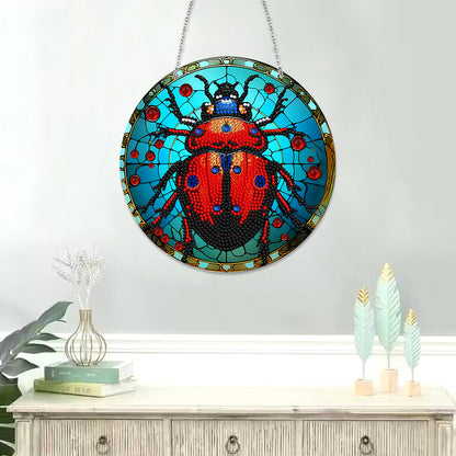 Suncatcher Double Sided Diamond Painting Hanging Decor (Beetle)