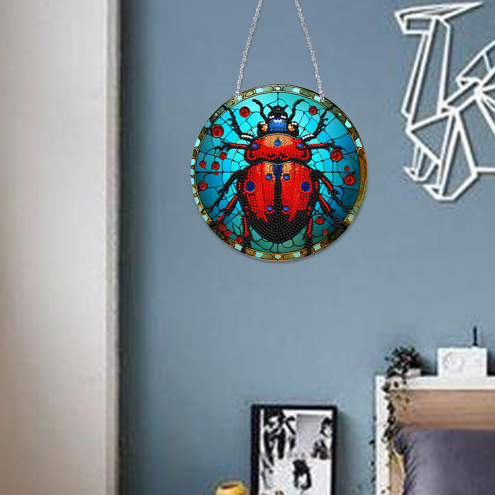 Suncatcher Double Sided Diamond Painting Hanging Decor (Beetle)