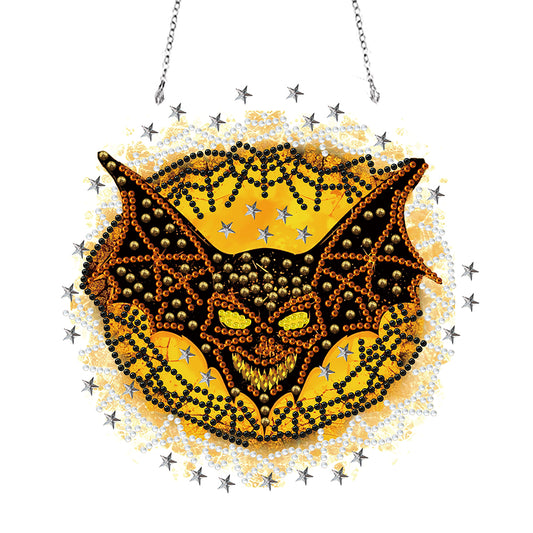 Suncatcher Double Sided Diamond Painting Hanging Decor (Evil Bat)