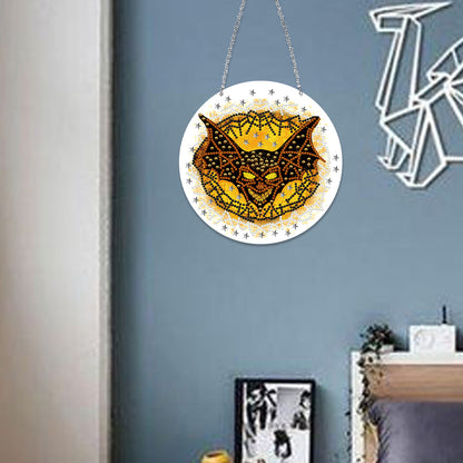 Suncatcher Double Sided Diamond Painting Hanging Decor (Evil Bat)