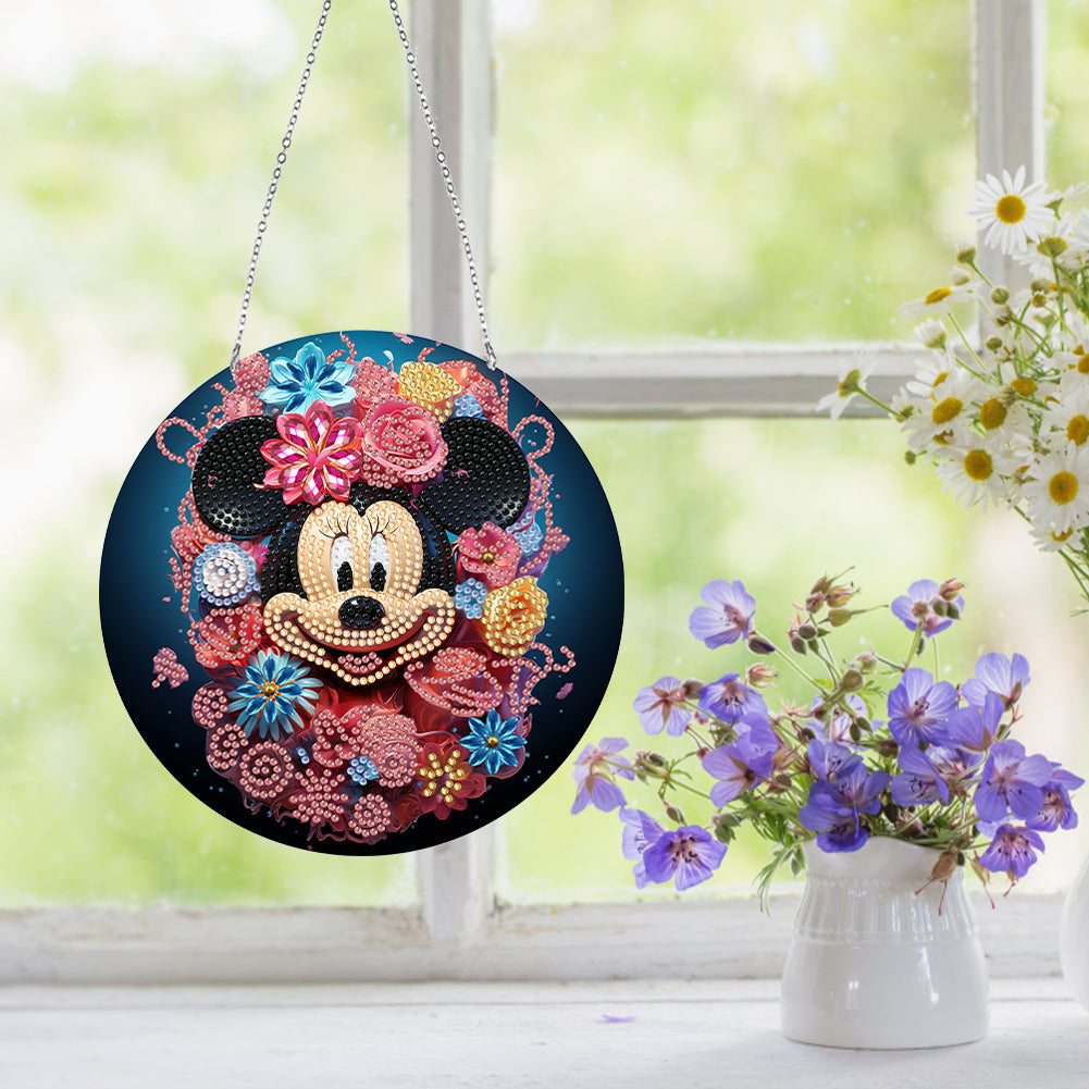 Suncatcher Double Sided Special Shape Diamond Painting Hanging Decor with Chain