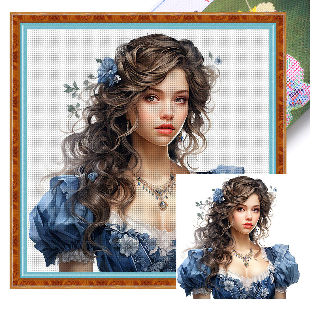 Girl - 11CT Stamped Cross Stitch 50*50CM