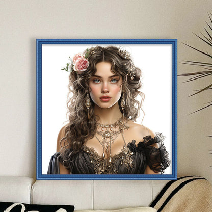 Girl - 11CT Stamped Cross Stitch 50*50CM