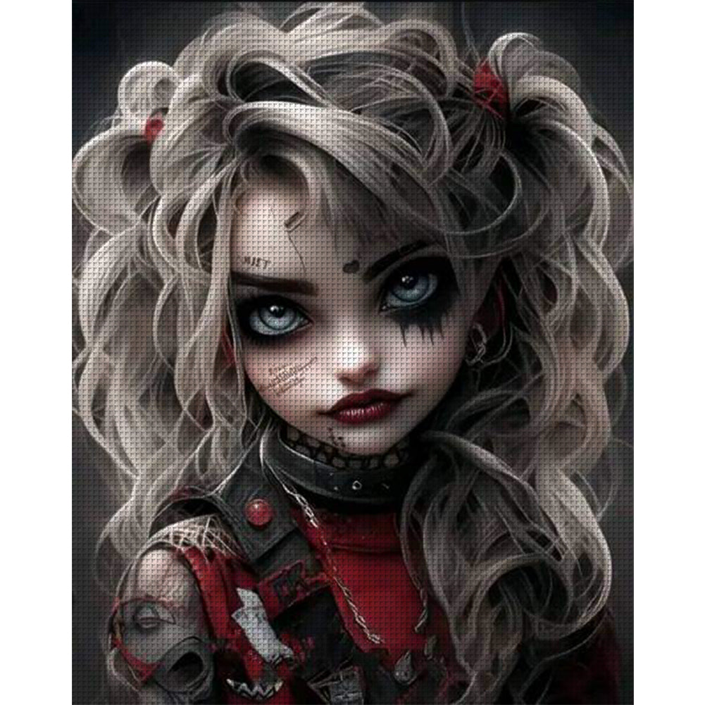 Horror Girl - 11CT Stamped Cross Stitch 50*60CM