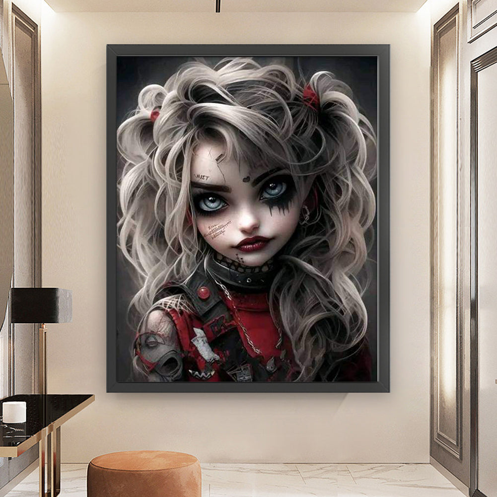 Horror Girl - 11CT Stamped Cross Stitch 50*60CM