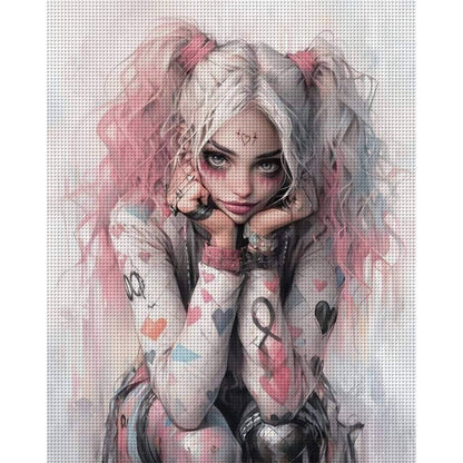 Harley Quinn - 11CT Stamped Cross Stitch 50*60CM