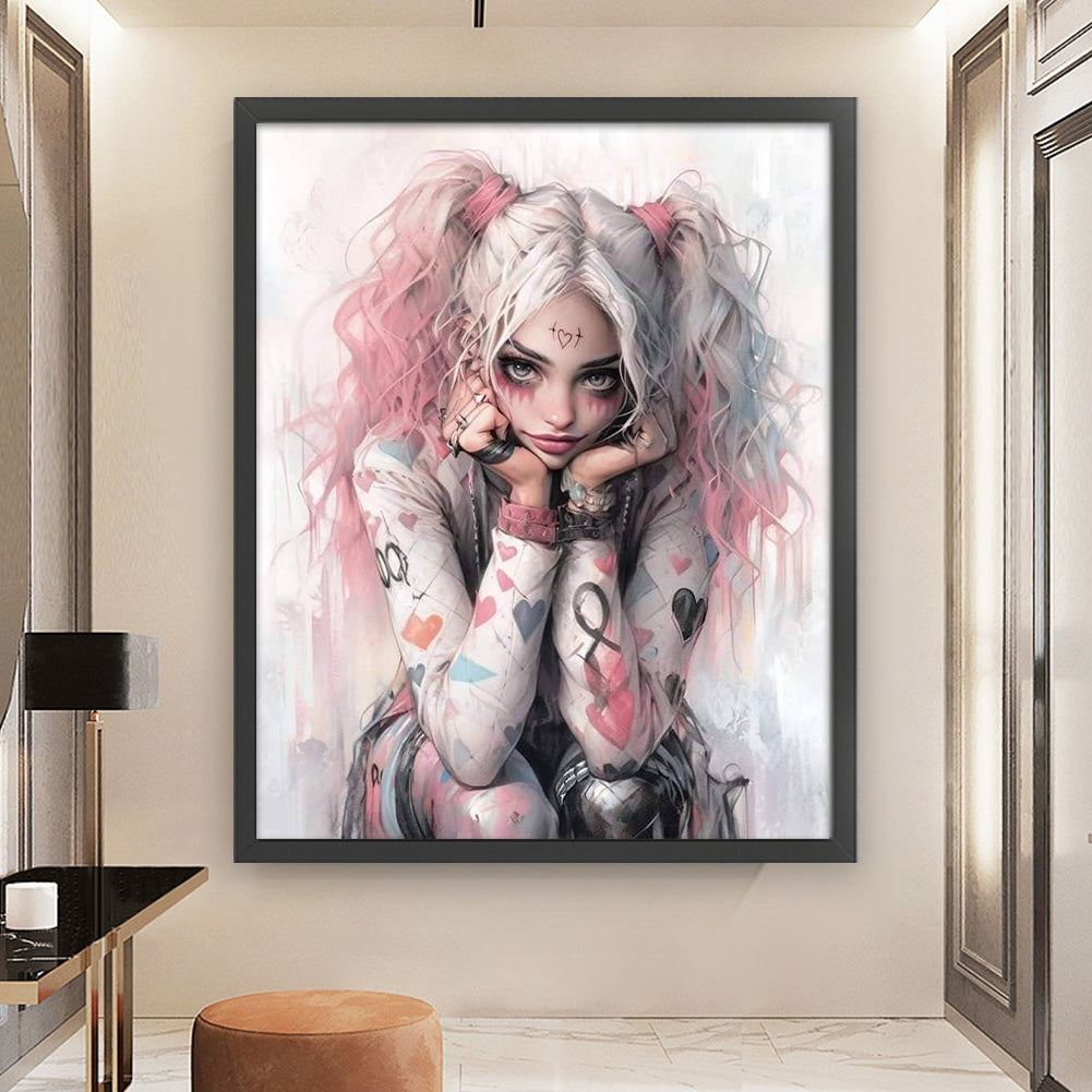 Harley Quinn - 11CT Stamped Cross Stitch 50*60CM