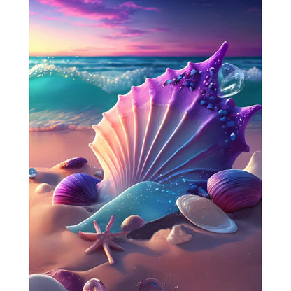 Seaside Shells - Square Drill Diamond Painting 40*50CM