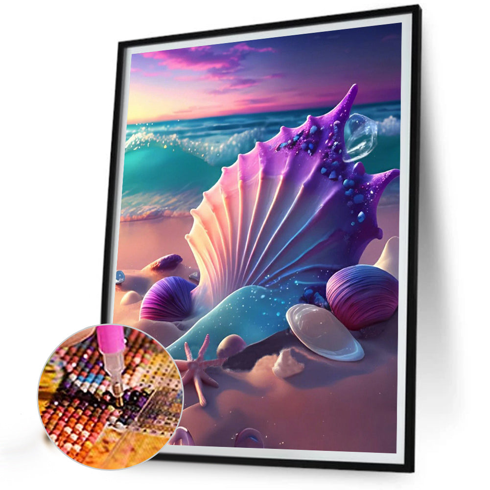 Seaside Shells - Square Drill Diamond Painting 40*50CM