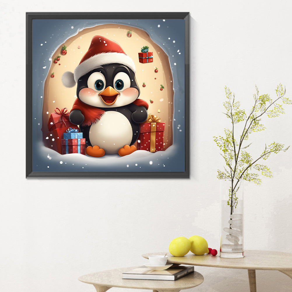 Christmas Penguin - Full Round Drill Diamond Painting 30*30CM