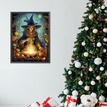 Halloween Witch - Full Round Drill Diamond Painting 30*40CM