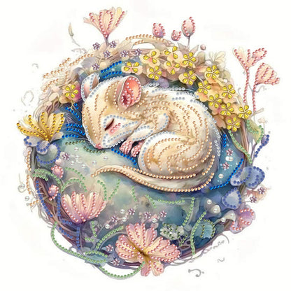 Sleeping Animals - Special Shaped Drill Diamond Painting 30*30CM