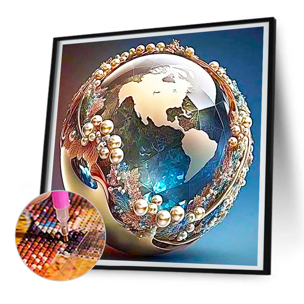 Looking At The Earth - Full Round Drill Diamond Painting 30*30CM