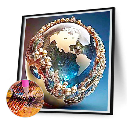 Looking At The Earth - Full Round Drill Diamond Painting 30*30CM