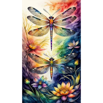 Dragonfly - Full Round Drill Diamond Painting 40*70CM