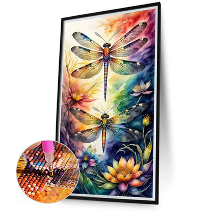 Dragonfly - Full Round Drill Diamond Painting 40*70CM