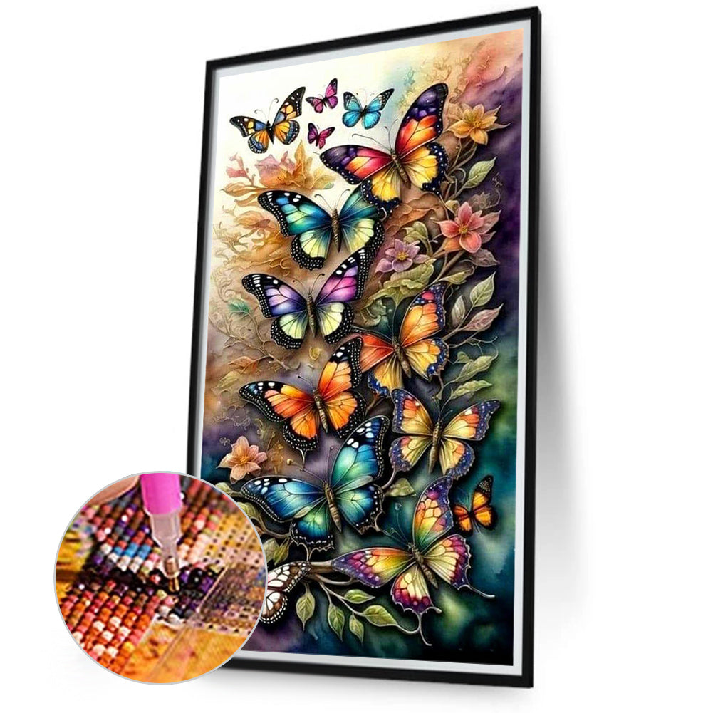 Butterfly - Full Round Drill Diamond Painting 40*70CM