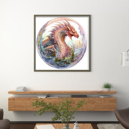 Dragon - 11CT Stamped Cross Stitch 50*50CM