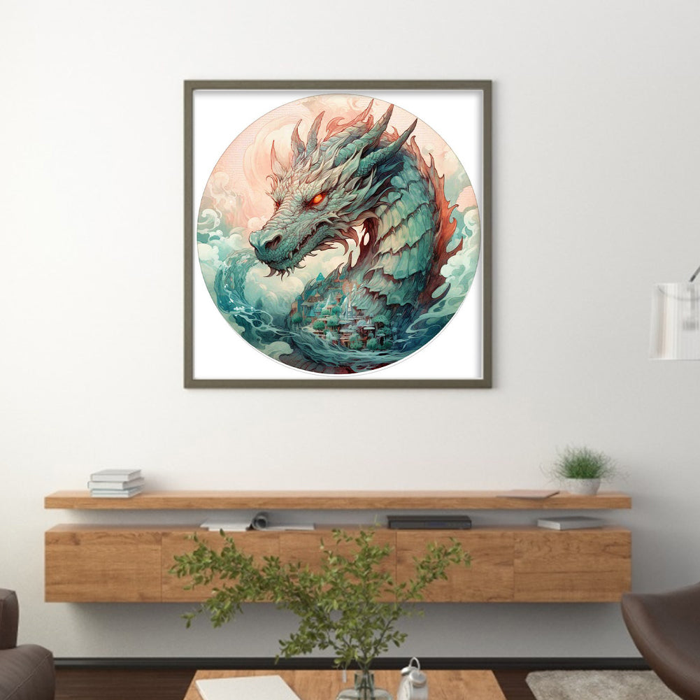 Dragon - 11CT Stamped Cross Stitch 50*50CM