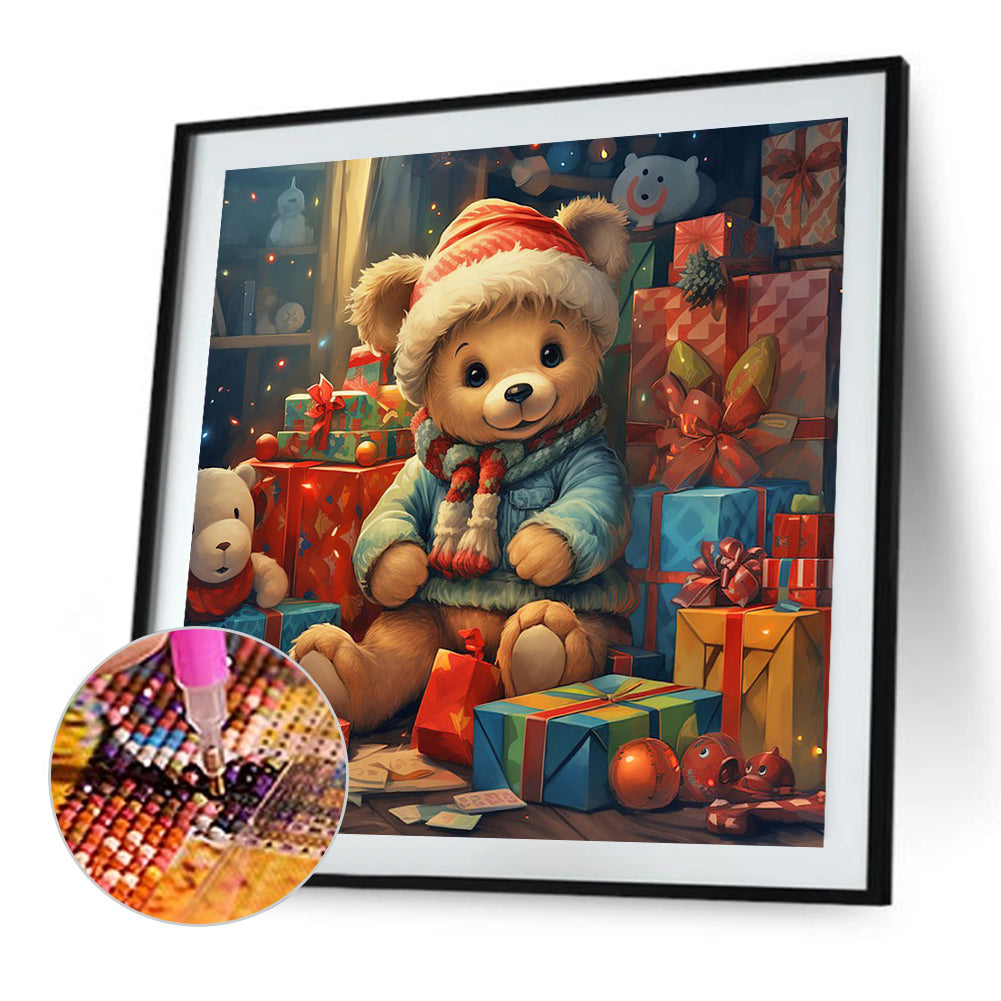 Gift Bear - Full Round Drill Diamond Painting 40*40CM