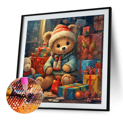 Gift Bear - Full Round Drill Diamond Painting 40*40CM