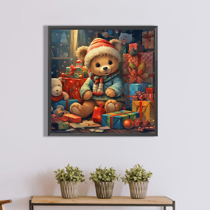 Gift Bear - Full Round Drill Diamond Painting 40*40CM