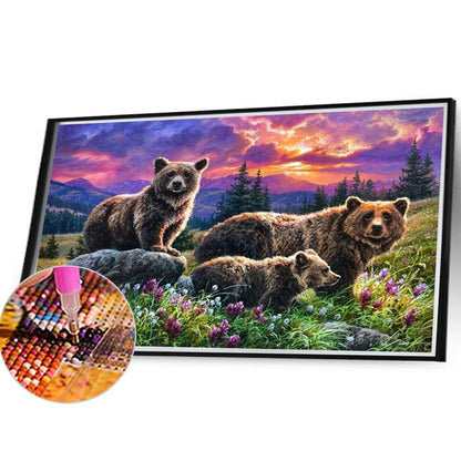 Brown Bear - Full Round Drill Diamond Painting 40*30CM