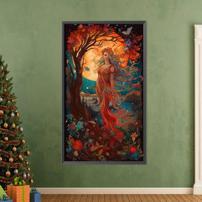 Beauty Under The Moon - Full AB Dril Round Diamond Painting 40*70CM