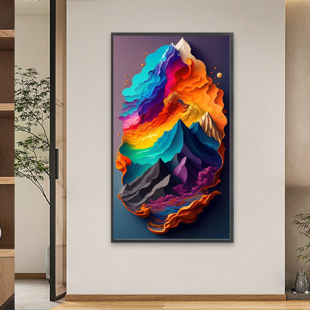 Rainbow Hills Paper Drawing - Full Square Drill Diamond Painting 40*70CM