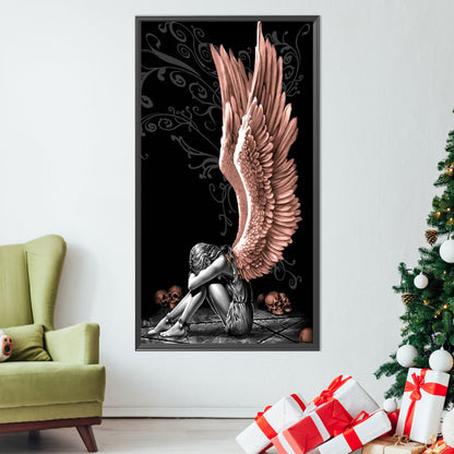 Injured Angel Girl - Full AB Dril Round Diamond Painting 40*75CM