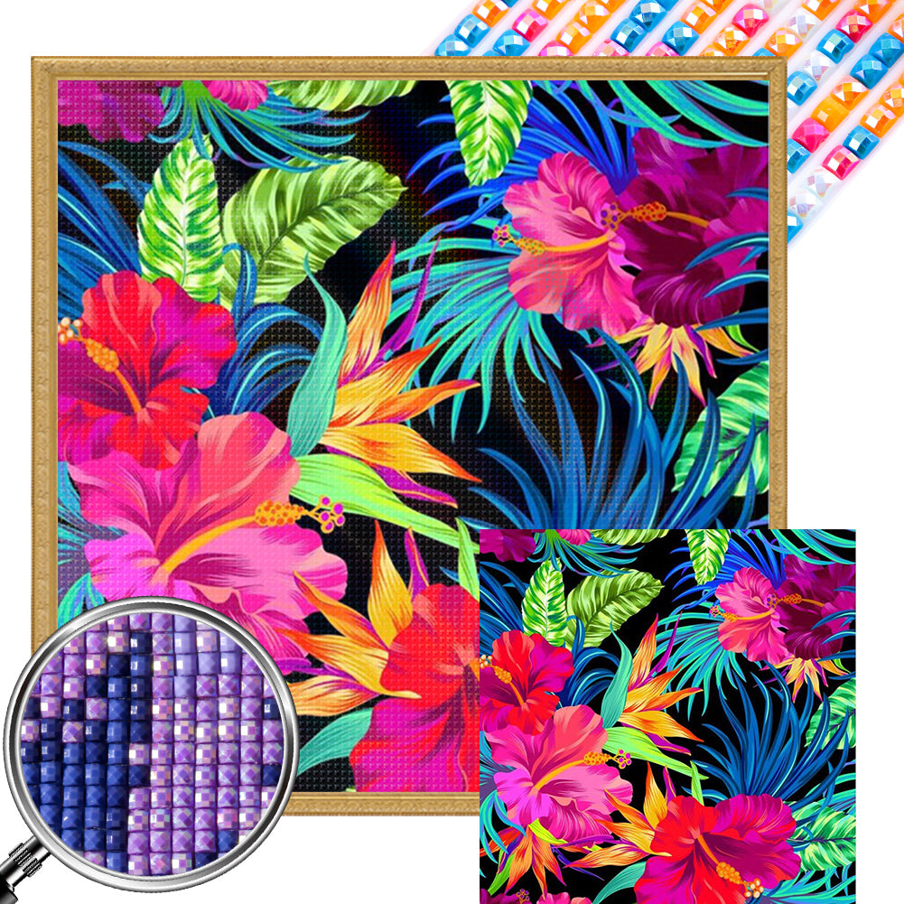 Passionate Blooming Flowers - Full AB Dril Square Diamond Painting 40*40CM