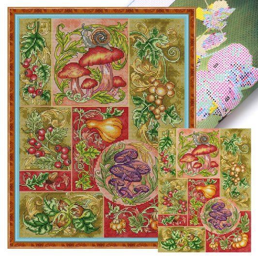 Autumn Elements - 14CT Stamped Cross Stitch 34*46CM(Joy Sunday)