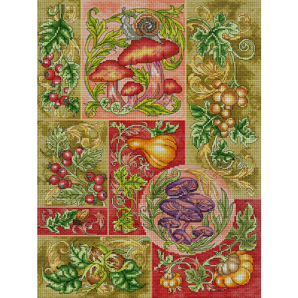 Autumn Elements - 14CT Stamped Cross Stitch 34*46CM(Joy Sunday)