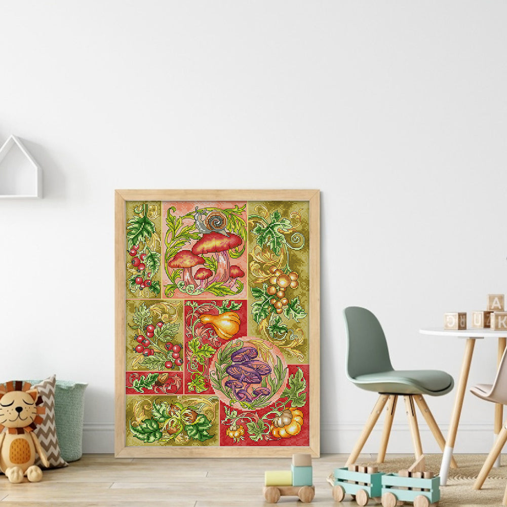 Autumn Elements - 14CT Stamped Cross Stitch 34*46CM(Joy Sunday)