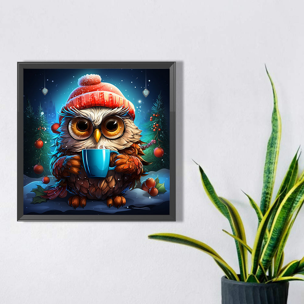 Owl - Full Square Drill Diamond Painting 40*40CM