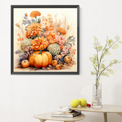 Autumn Pumpkin - Full Round Drill Diamond Painting 30*30CM