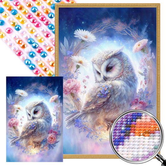 Owl - Full AB Dril Round Diamond Painting 40*60CM