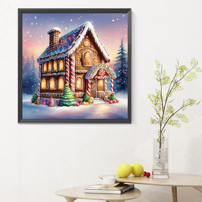 Snow Cabin - Full Round Drill Diamond Painting 30*30CM