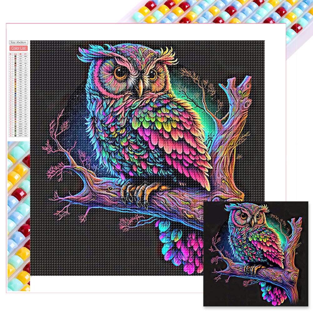 Owl - Full Square Drill Diamond Painting 30*30CM