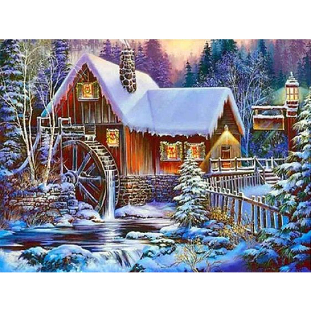 Snow Scenery - Full Square Drill Diamond Painting 40*30CM