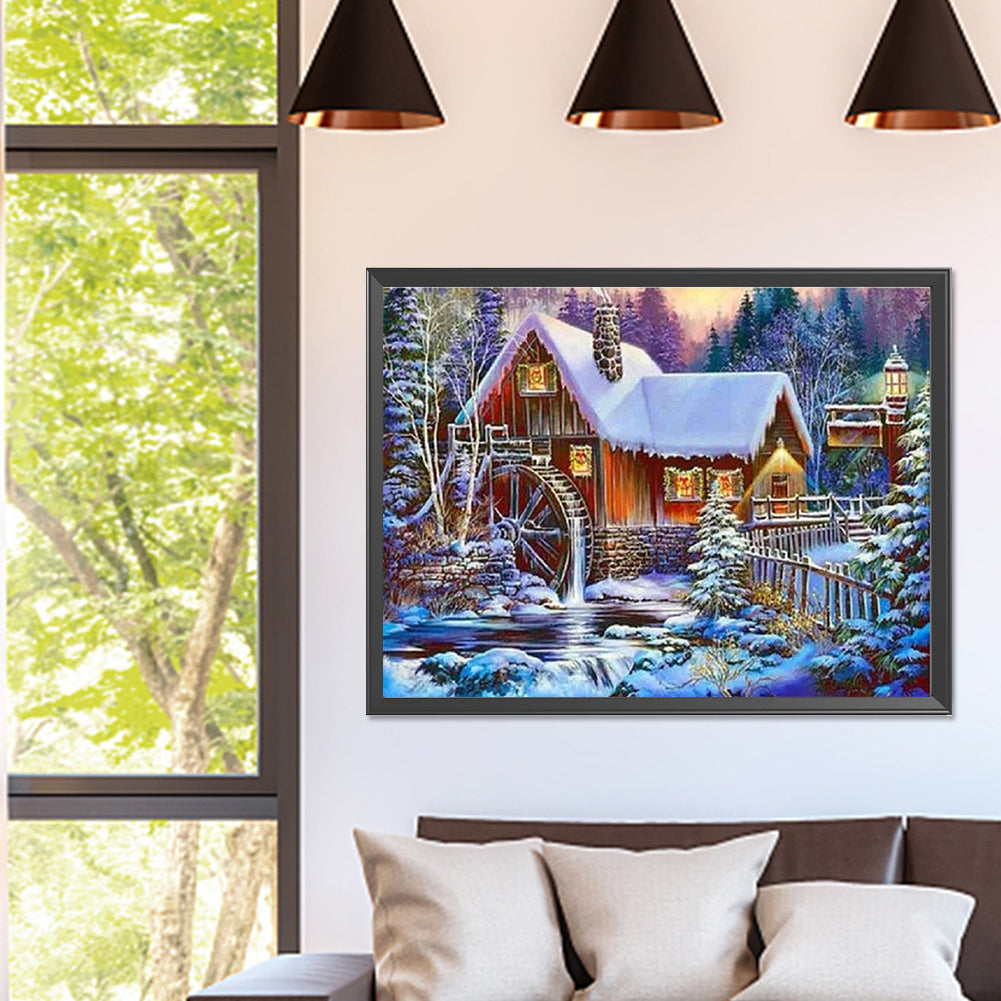 Snow Scenery - Full Square Drill Diamond Painting 40*30CM