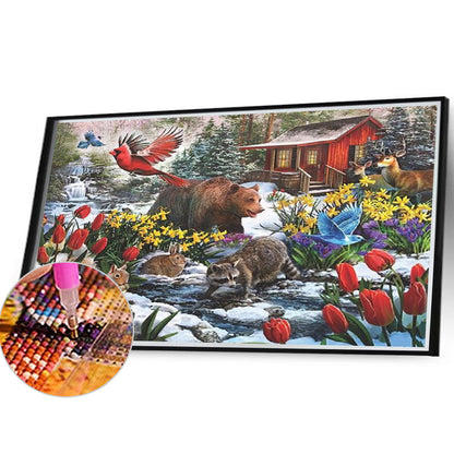 Snow Scenery - Full Square Drill Diamond Painting 40*30CM