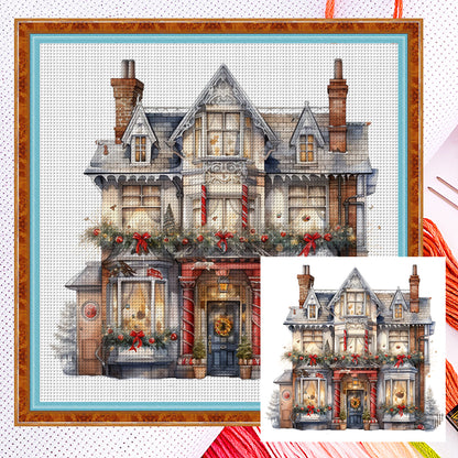 Christmas Cabin - 11CT Counted Cross Stitch 50*50CM