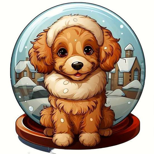 Brown Dog - Full Round Drill Diamond Painting 40*40CM