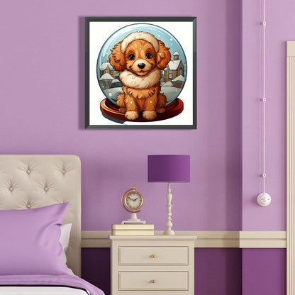 Brown Dog - Full Round Drill Diamond Painting 40*40CM