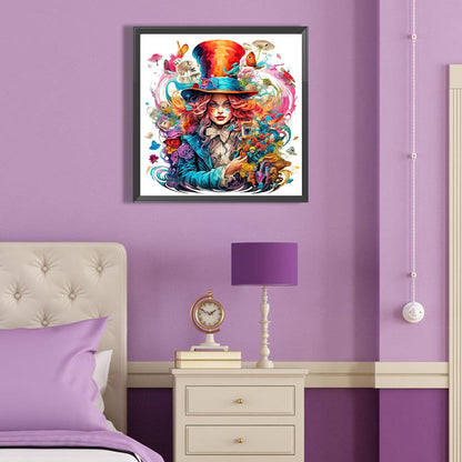 Mad Hatter Alice - Full Round Drill Diamond Painting 40*40CM