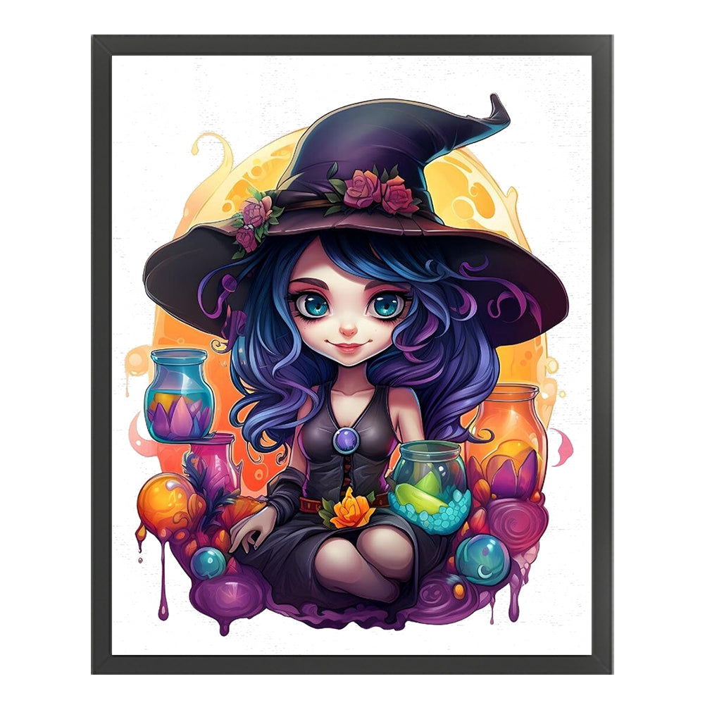 Witch - 11CT Stamped Cross Stitch 40*50CM