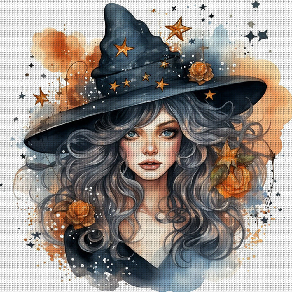 Witch - 11CT Stamped Cross Stitch 50*50CM