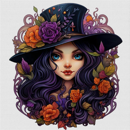 Witch - 11CT Stamped Cross Stitch 50*50CM